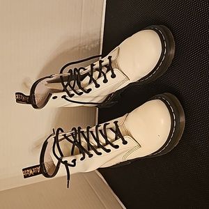 Dr. Martens White Boots